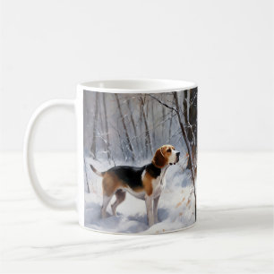 Mug Beagle Laisser Neige Noël
