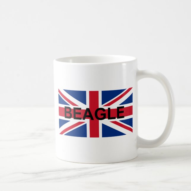 Mug beagle nom england drapeau du Royaume-Uni (Droite)