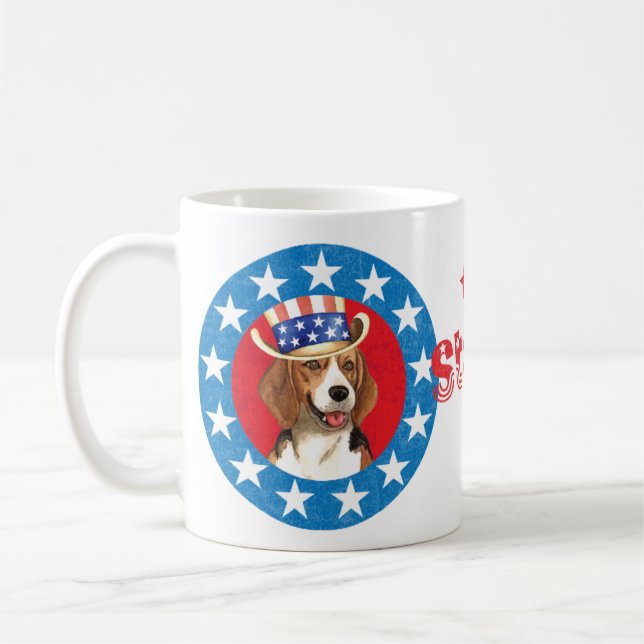 Mug Beagle patriotique (Gauche)