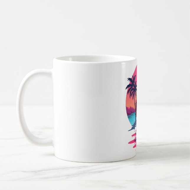 Mug Beagle Sunset Arrière - plan Chemise, maman Beagle (Gauche)