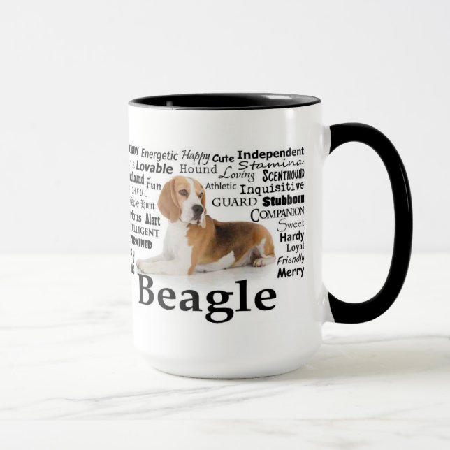 Mug Beagle Traits Musique (Droite)
