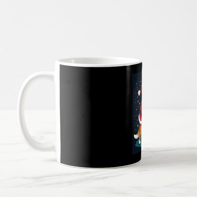 Mug Beagle Xmas Éclairage Père Noël équitation Beagle  (Gauche)