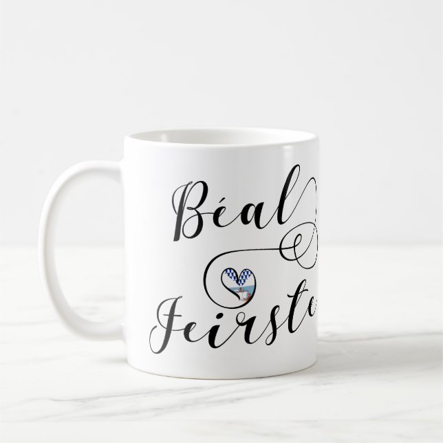 Mug Béal Feirste Drapeau Coeur, Belfast (Gauche)