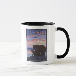 Mug Bear and Cub - Denali National Park, Alaska
