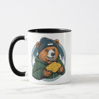 Mug Bear Eating Cheese - Funny Anti Green Bay Wisconsi