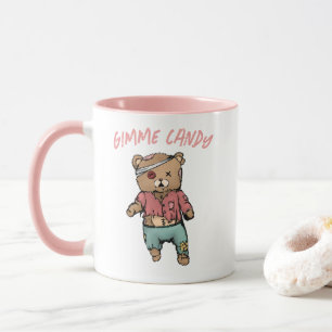 Mug Bear en Teddy rose mignonne Zombie Gimme Candy Hal