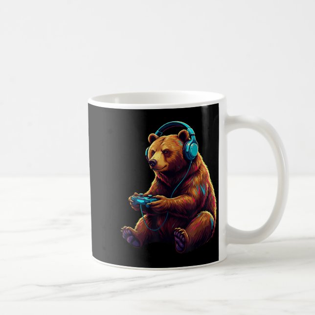 Mug Bear Gaming Animal Video Games Funny Bear  (Droite)
