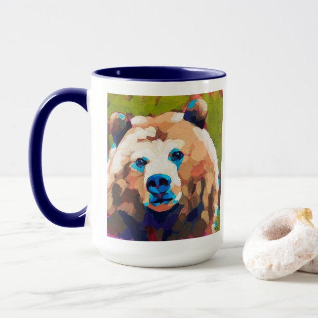 Mug Bear Painting - Gift for Animal Lovers (Avec donut)