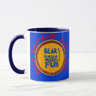 Mug BearBearBear NERD AMUSEMENT! Bleu de café