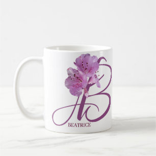 Mug Béatrice nom personnalisable joli rose floral mign