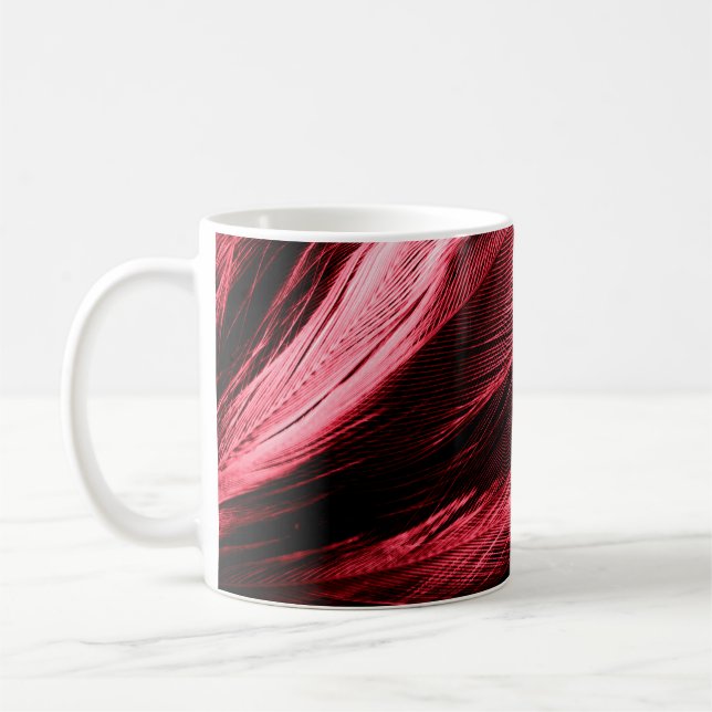 Mug Beau Abstrait rose foncé Mur Arrière - plan, Textu (Gauche)