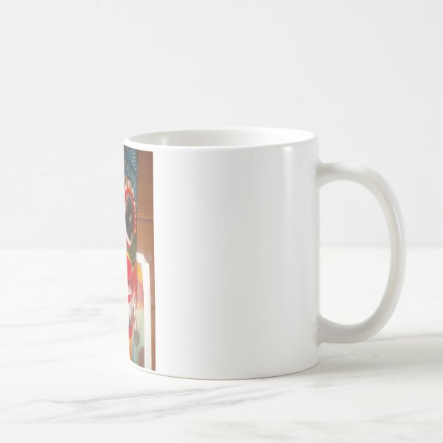 Mug Beau art traditionnel sri-lankais de masques de fe (Droite)