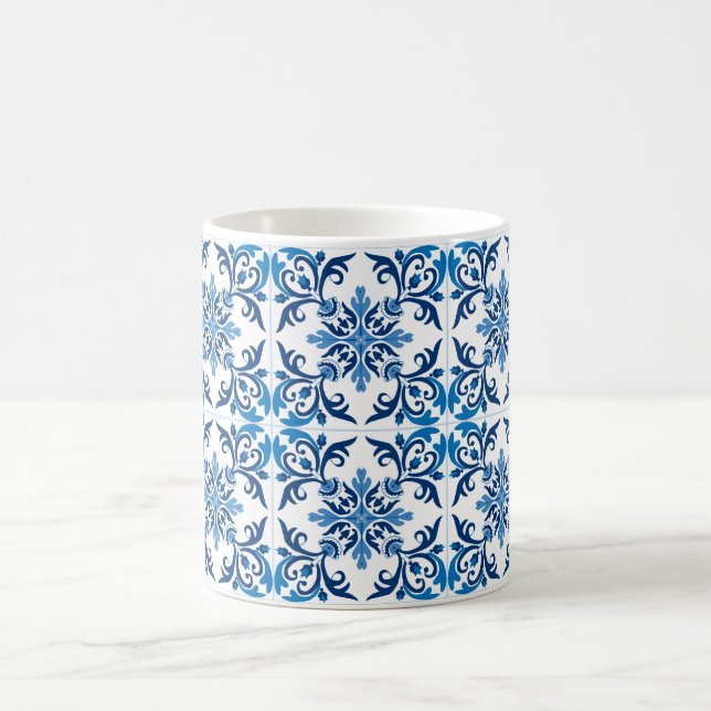 Mug 💙 Beau bleu Azulejos II Petits carreaux (Centre)