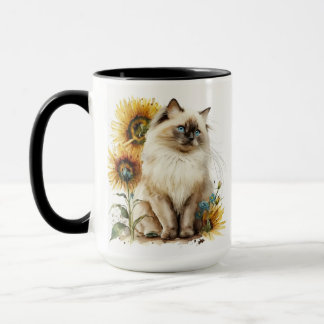 MUG BEAU CHAT RAGDOLL AVEC SOUFFLEURS