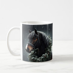 Mug Beau Cheval Noir Equestre Animal Amour
