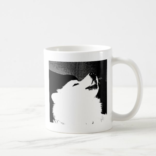Mug Beau chien velu de blanc de Samoyed (Droite)