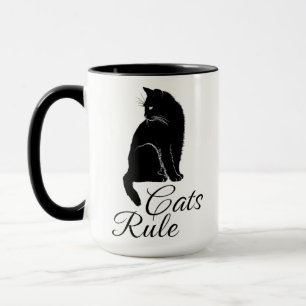 Mug Beau Dos assis Chat - Chats Règle