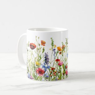 Mug Beau Enveloppement des fleurs de prairie de printe