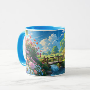 Mug Beau été, illustration colorée,