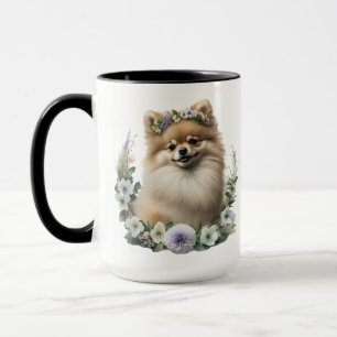 MUG BEAU FLUFFY WATERCOLOR POMERANIAN DOG