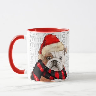 Mug Beau Français Bulldog Christmas Thème