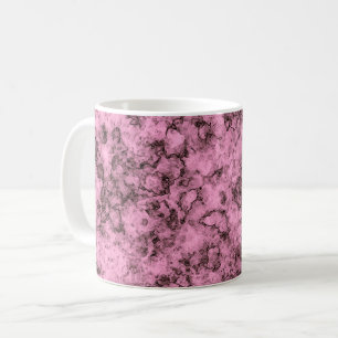 Mug Beau marbre rose brillant veines foncées