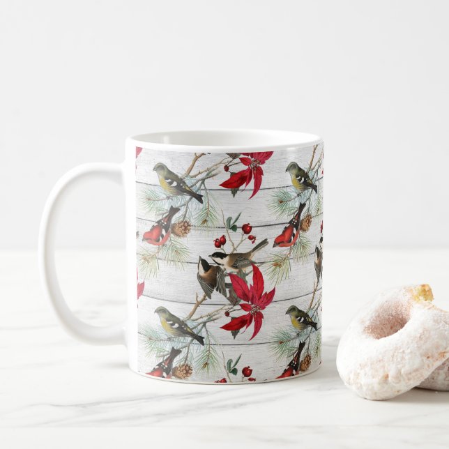 Mug Beau motif de Noël vintage (Avec donut)