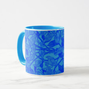 Mug Beau Motif de sucettes de miel bleu par W. Morris