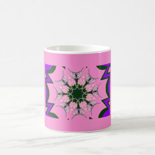 Mug Beau motif de teinte violet rose bébé monogramme d