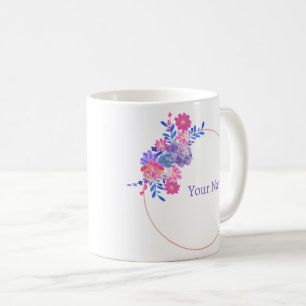 Mug Beau Pink Purple Nom Personnalisé Cadre
