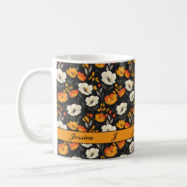 Mug Beau Printemps Colorful Girly Script Fleur sauvage (Gauche)