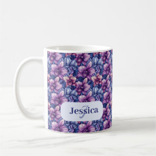 Mug Beau Printemps Romantique Violet Fleurs Filles