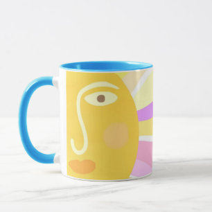 Mug beau soleil peinture abstraite