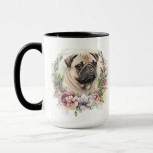 MUG BEAU WATERCOLOR TAN CARLIN CHIEN FACE