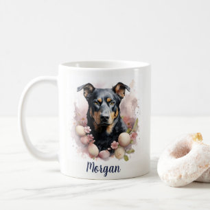 Mug Beauceron - Oeufs de Pâques et fleurs de cerisiers
