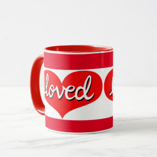 Mug BEAUCOUP AIMÉ - Coeur d'amour rouge-