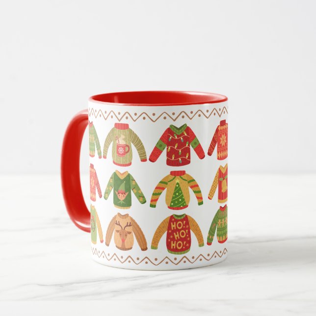 Mug Beaucoup de pulls moches à la pulpe de Noël (Devant gauche)