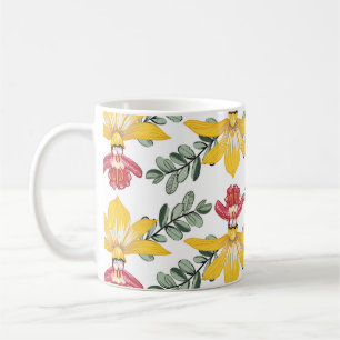 Mug Beauté de l'orchidée : motif floral Elégance.