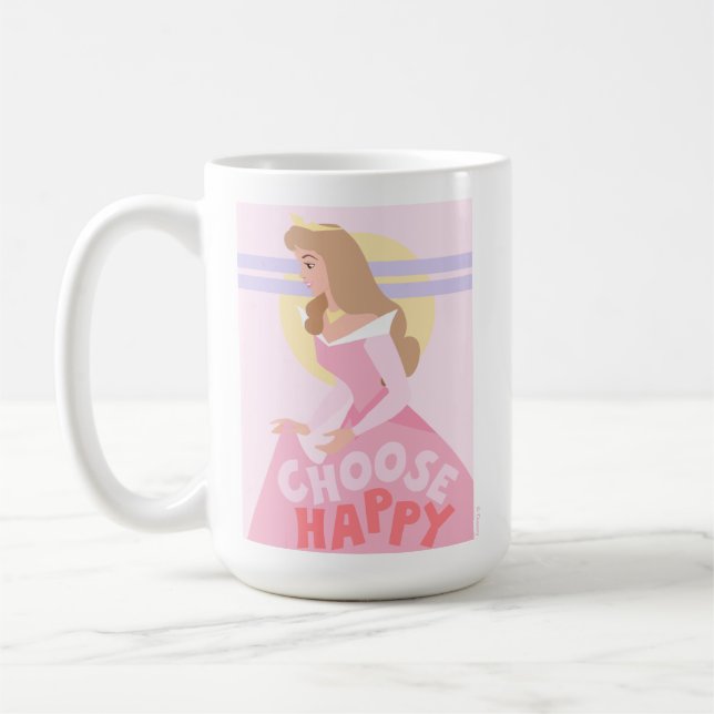 Mug Beauté dormante Aurora | Choisissez Happy (Gauche)