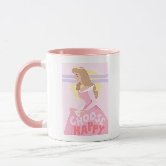 Mug Beauté dormante Aurora | Choisissez Happy (Gauche)
