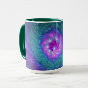 Mug Beauté florale Abstraite Fleur d'art fractionnée c