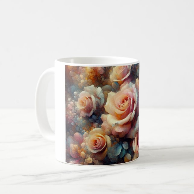 Mug Beauté florissante : Collection de roses sur des t (Devant gauche)