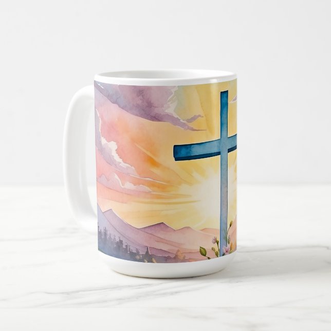 Mug Beautiful Easter Watercolor Art (Devant gauche)