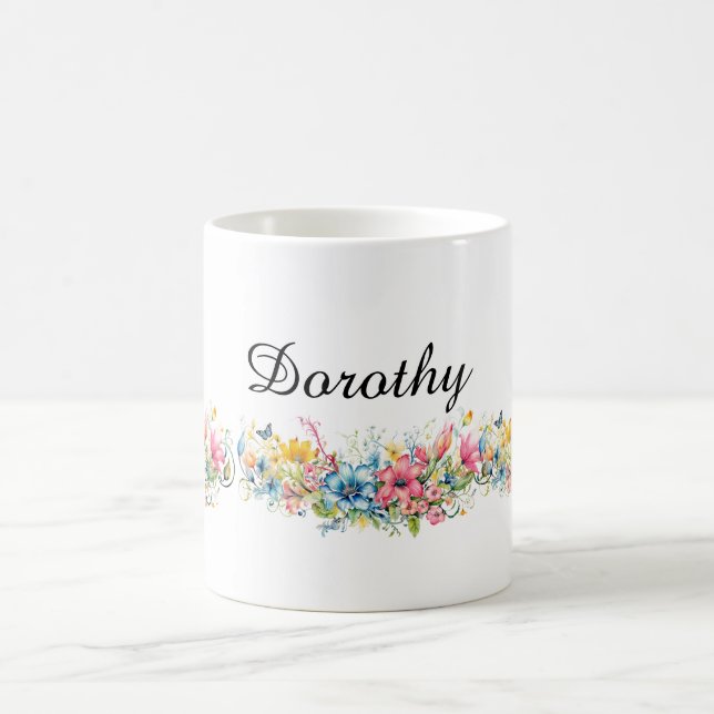 Mug Beautiful Floral Design TEMPLATE (Centre)