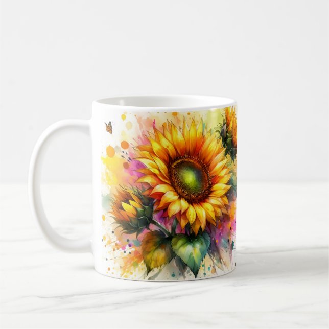 Mug - Beautiful Yellow Sunflowers (Left)