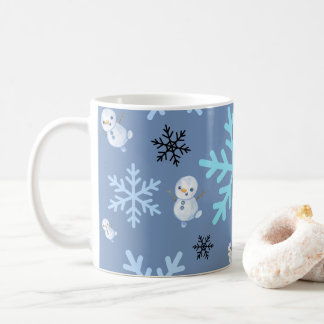 Mug Beaux bonbons et flocons de neige en bleu turquois