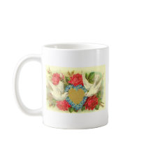 Beaux colombes et roses vintages de Valentine