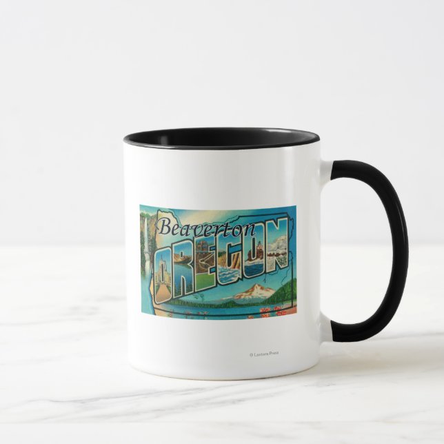 Mug Beaverton, Oregon - Scènes de grandes lettres (Droite)