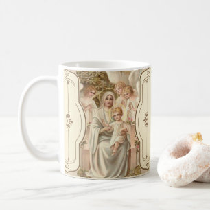 Mug Bébé béni Jésus de mère avec des anges