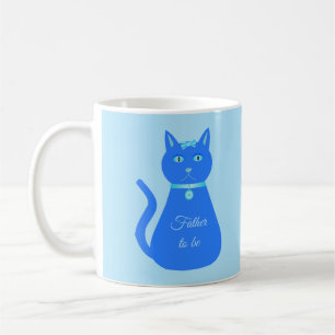 Mug Bébé Bleu mignon Chat Personnalisé Père à être
